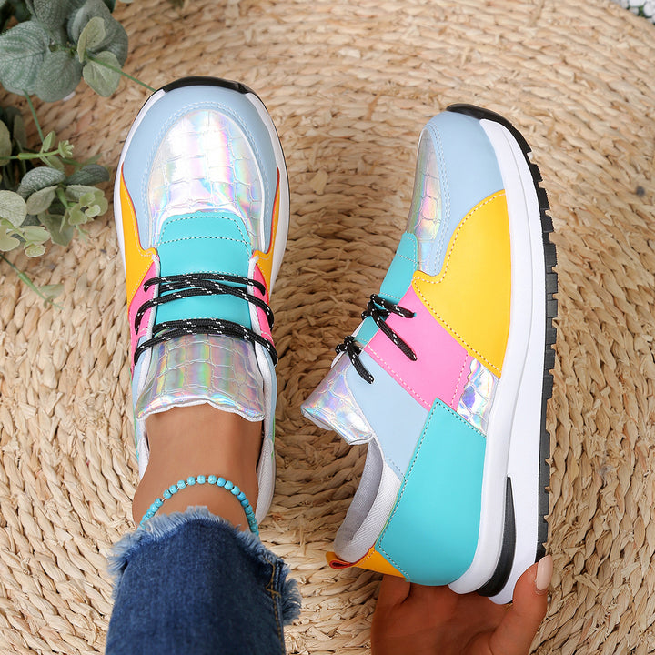 Sporty Colorblock Casual Women's Single-Layer Shoes