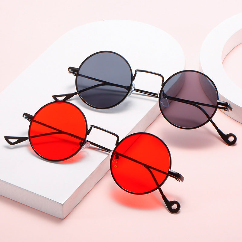 Steampunk sunglasses with metal round full frame and UV400 protection in various colors for men and women