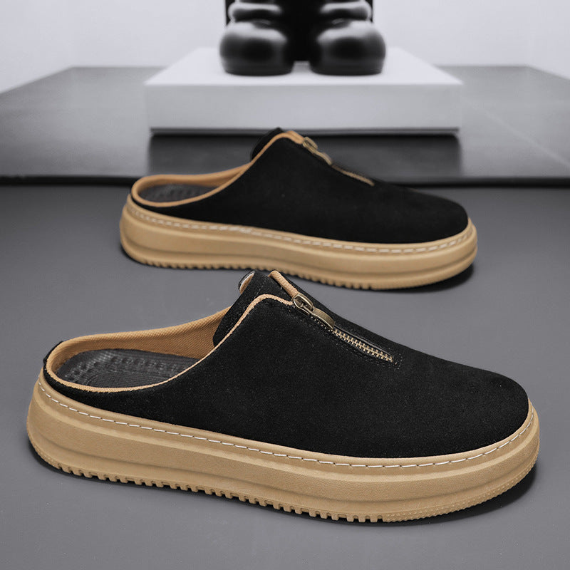 Men's Thick-Soled Elevating Casual Slip-On Slippers