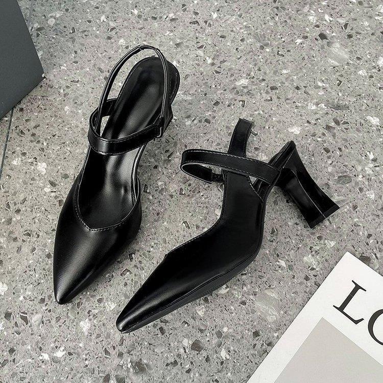 Women's Fashionable Casual Closed-Toe Chunky Heel High Heel Sandals