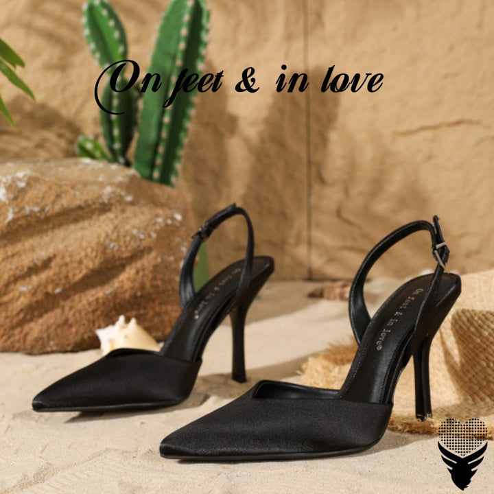 Baotou Pointed-Toe Stiletto Fashionable French-Style High-Heel Sandals For Women
