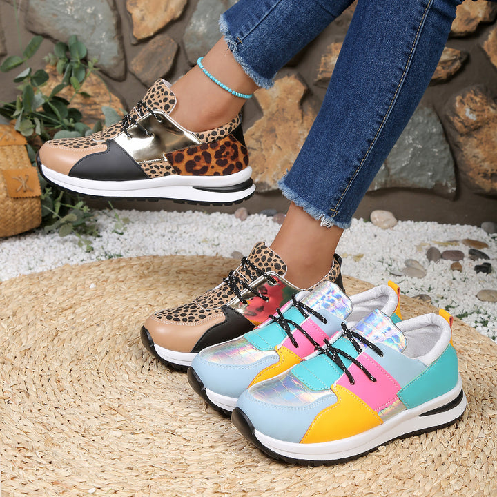 Sporty Colorblock Casual Women's Single-Layer Shoes