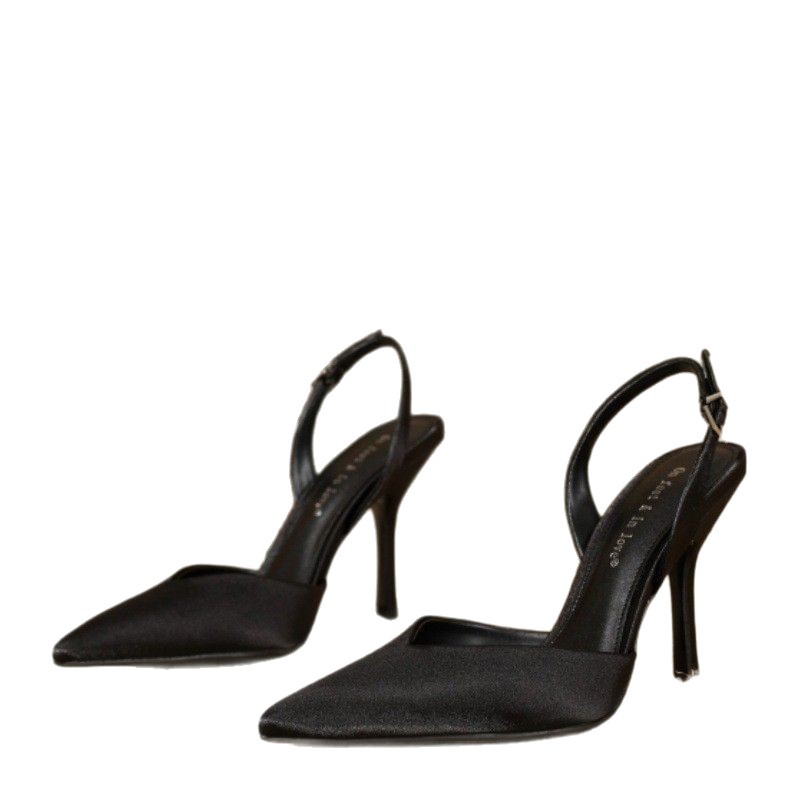 Baotou Pointed-Toe Stiletto Fashionable French-Style High-Heel Sandals For Women