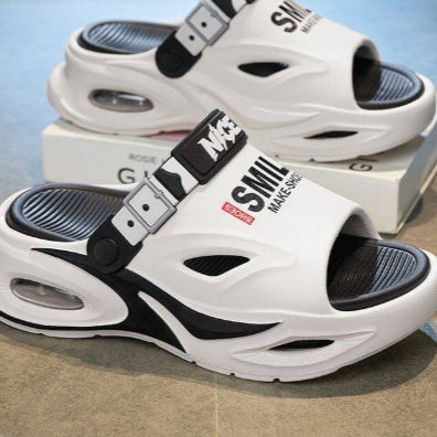 Thick Soled High Rise Slippers With A Sense Of Stepping On Feces