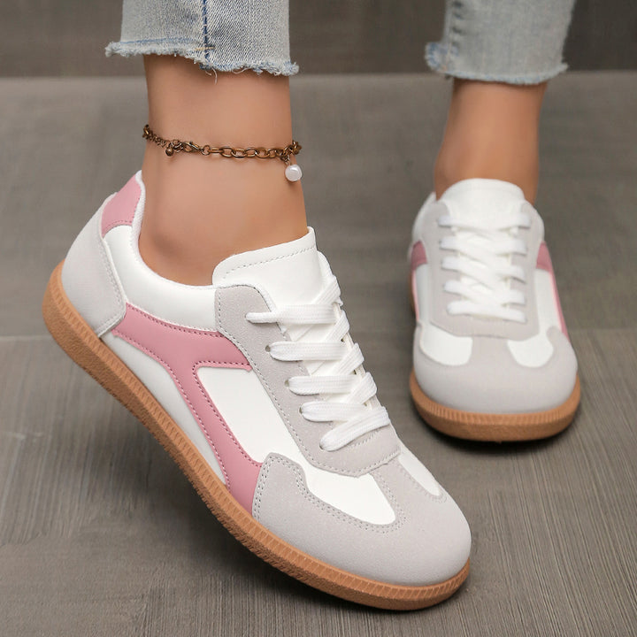 Autumn New Style Flat-Soled Casual Outdoor Non-Slip Lace-Up Lightweight Sneakers For Women