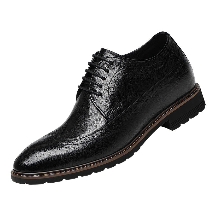 Bullock Men's 8cm Height-increasing Derby Shoes In British Style