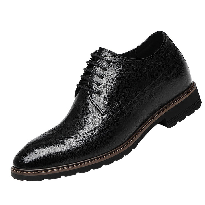 Bullock Men's 8cm Height-increasing Derby Shoes In British Style