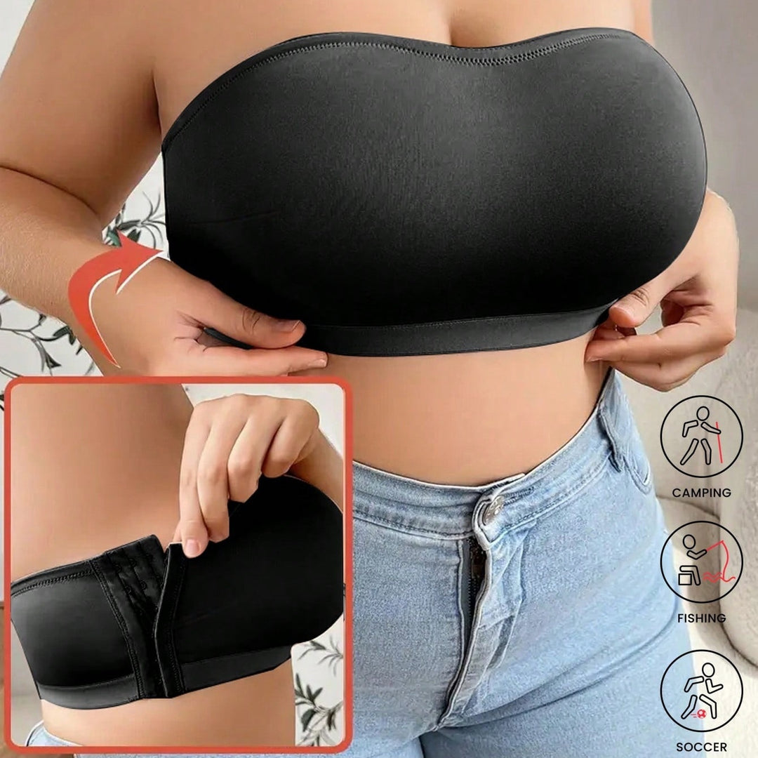 Soutien-gorge fin, sans bretelles, à fermeture latérale, sans armatures et ultra-confortable