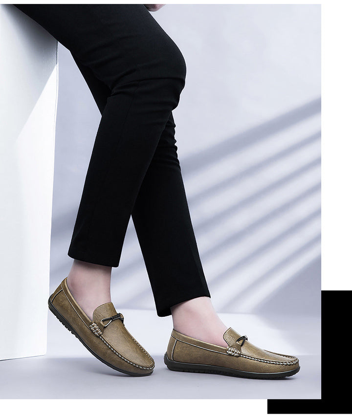 Men's Flat Leather Fashion Casual Shoes