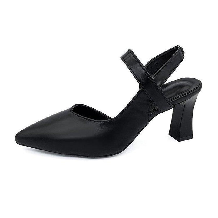 Women's Fashionable Casual Closed-Toe Chunky Heel High Heel Sandals