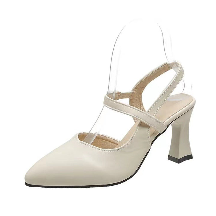 Women's Fashionable Casual Closed-Toe Chunky Heel High Heel Sandals