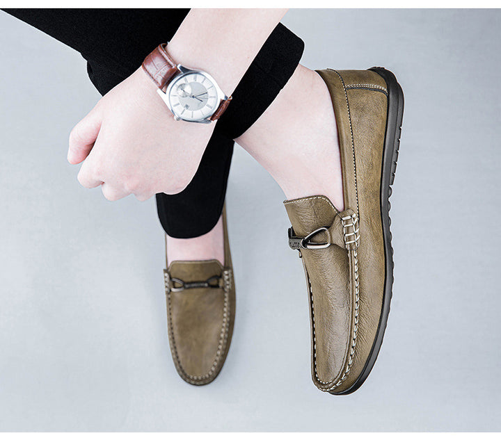Men's Flat Leather Fashion Casual Shoes