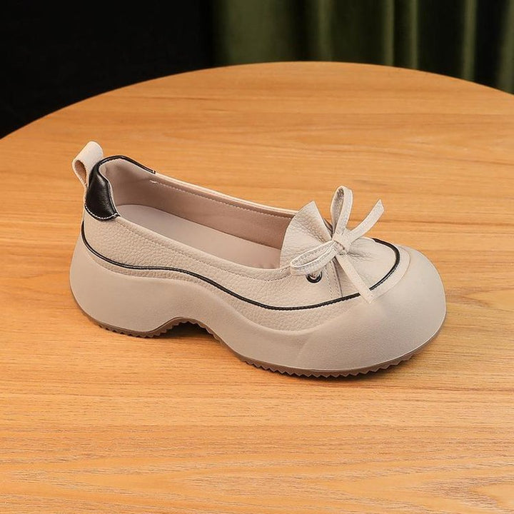 Summer Shallow-toe Heightening New Style All-Match Slip-on Retro Casual Thick-Soled Mom Shoes For Women