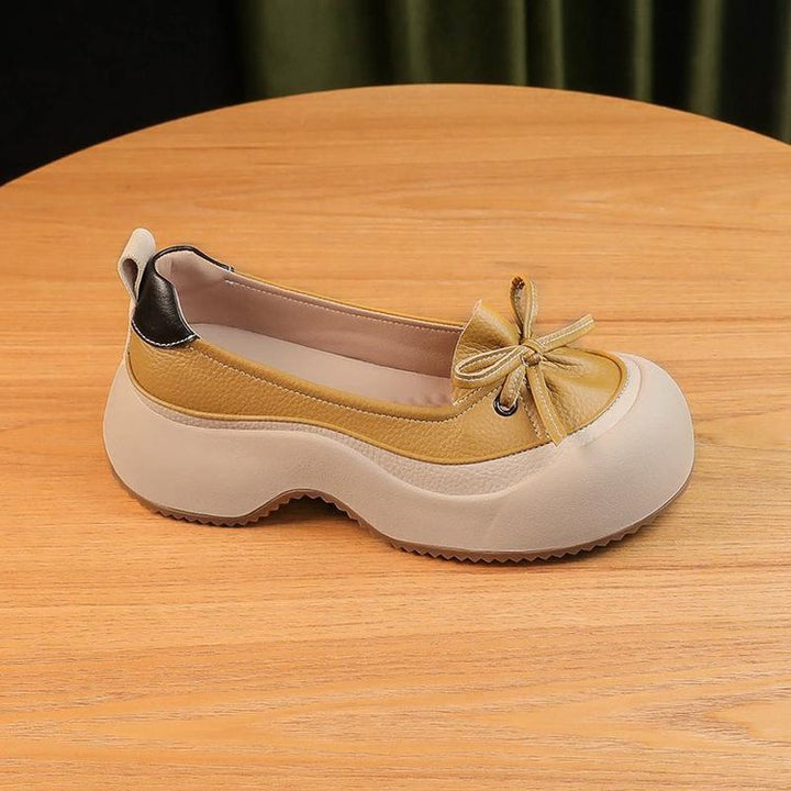 Summer Shallow-toe Heightening New Style All-Match Slip-on Retro Casual Thick-Soled Mom Shoes For Women