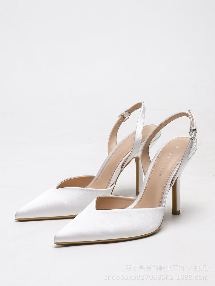 Baotou Pointed-Toe Stiletto Fashionable French-Style High-Heel Sandals For Women