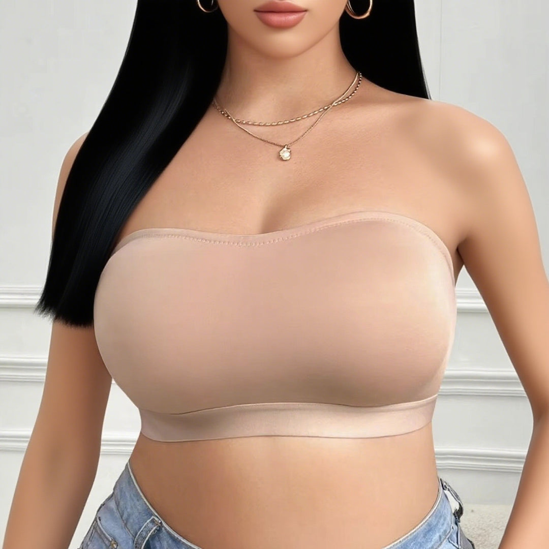 Soutien-gorge fin, sans bretelles, à fermeture latérale, sans armatures et ultra-confortable